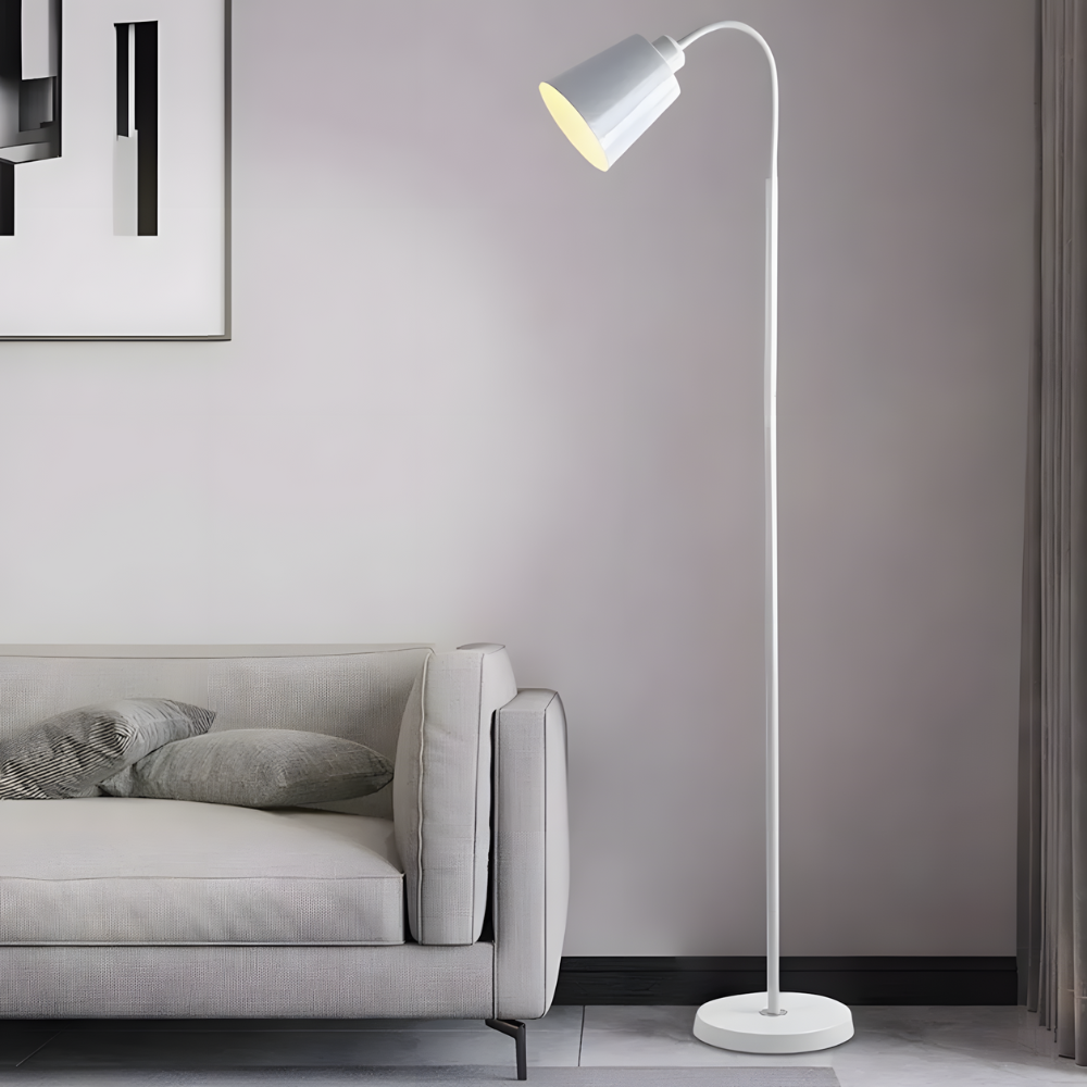 Lampadaire LED à bras flexible en métal 150 cm – Oriya — vue de trois quarts
