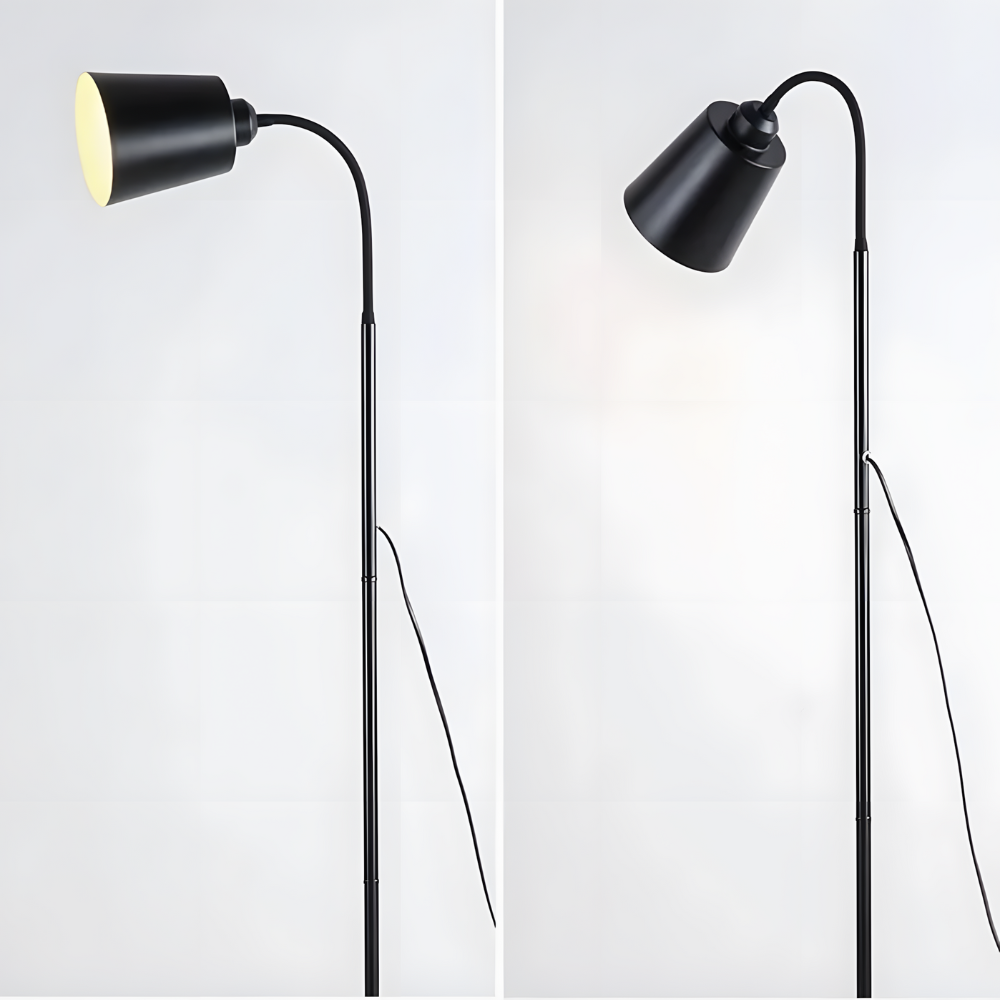 Lampadaire LED à bras flexible en métal 150 cm – Oriya — vue de profil (2)