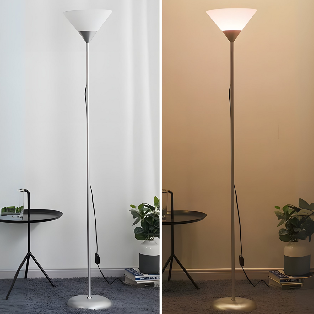 Lampadaire minimaliste métal éclairage indirect 146 cm – Orvia — détail de la finition (2)
