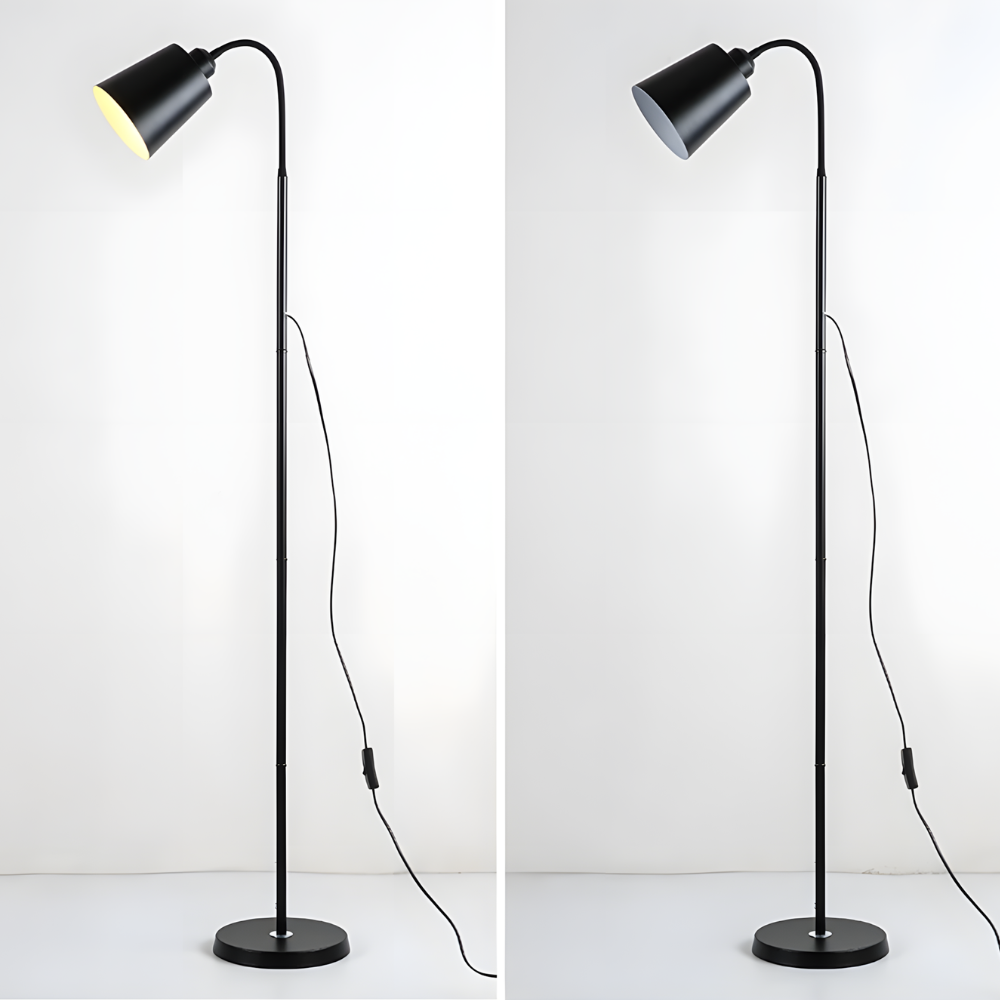 Lampadaire LED à bras flexible en métal 150 cm – Oriya — vue de dessous (2)