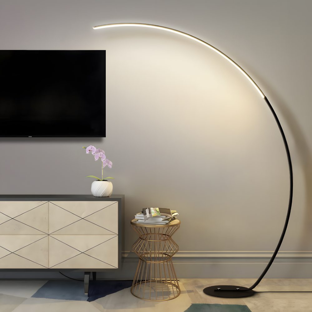 Lampadaire LED aluminium éclairage haut et bas – Nørlys — vue de face