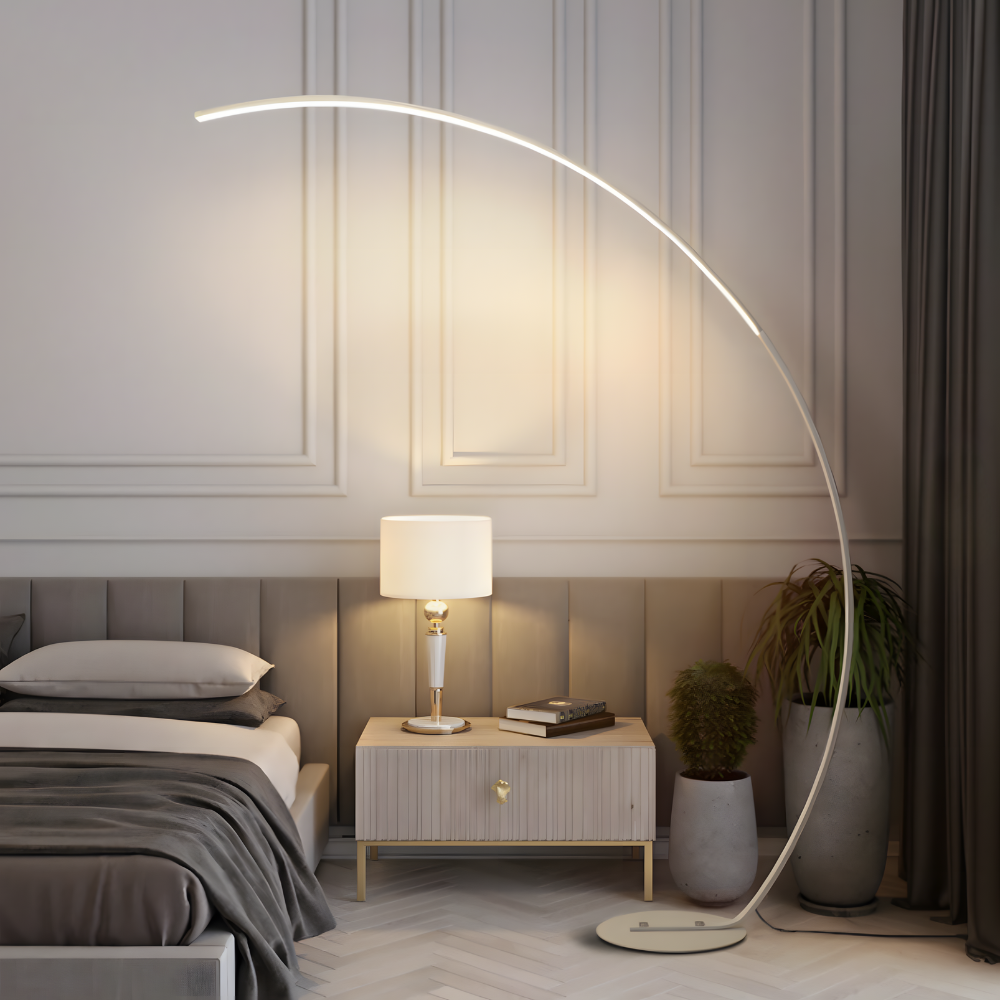 Lampadaire LED aluminium éclairage haut et bas – Nørlys — vue de profil