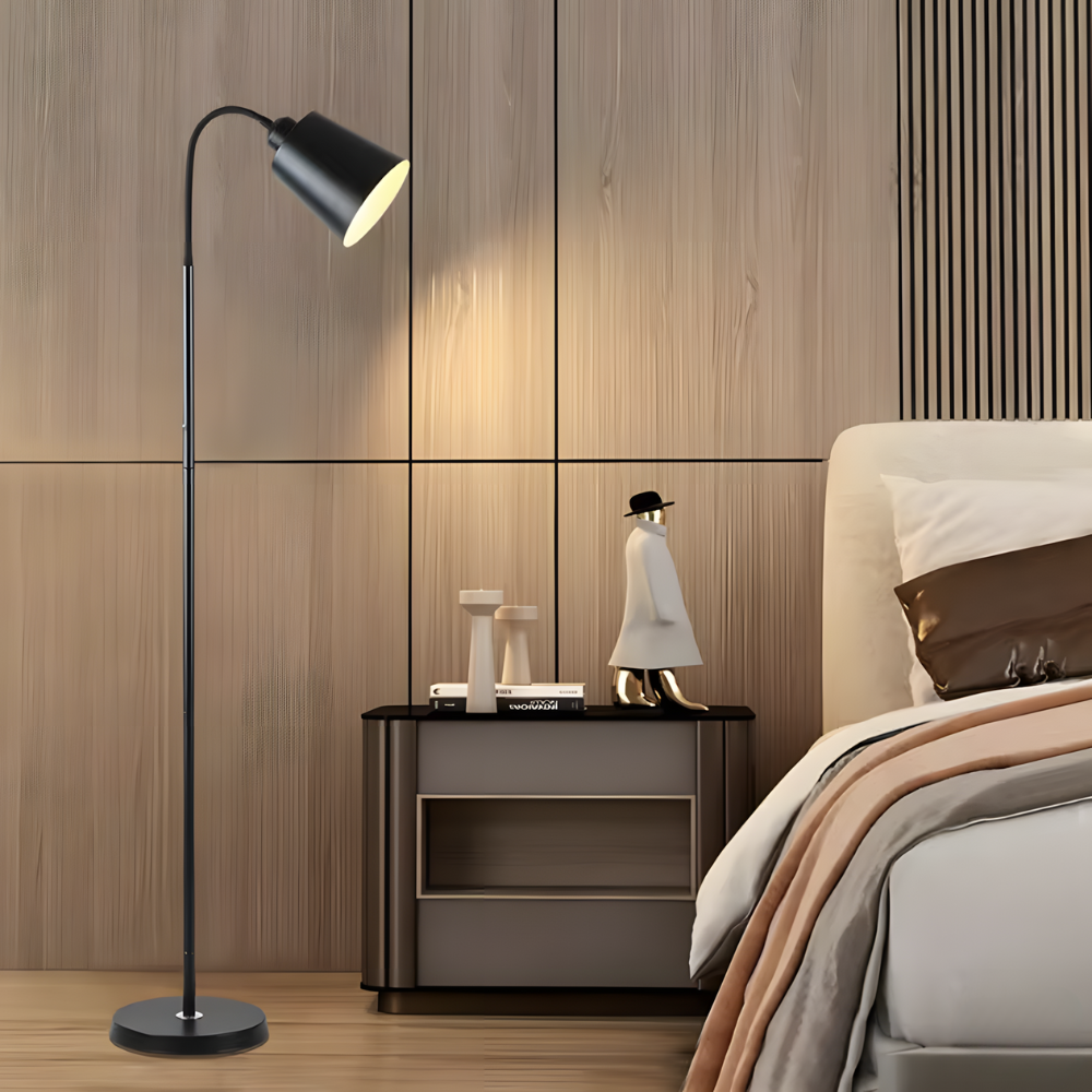 Lampadaire LED à bras flexible en métal 150 cm – Oriya — vue de dessous