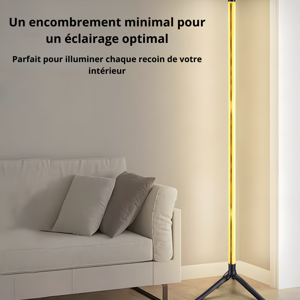 Lampadaire LED RGB d'angle télécommandé USB – Spectra — dimensions et cotes