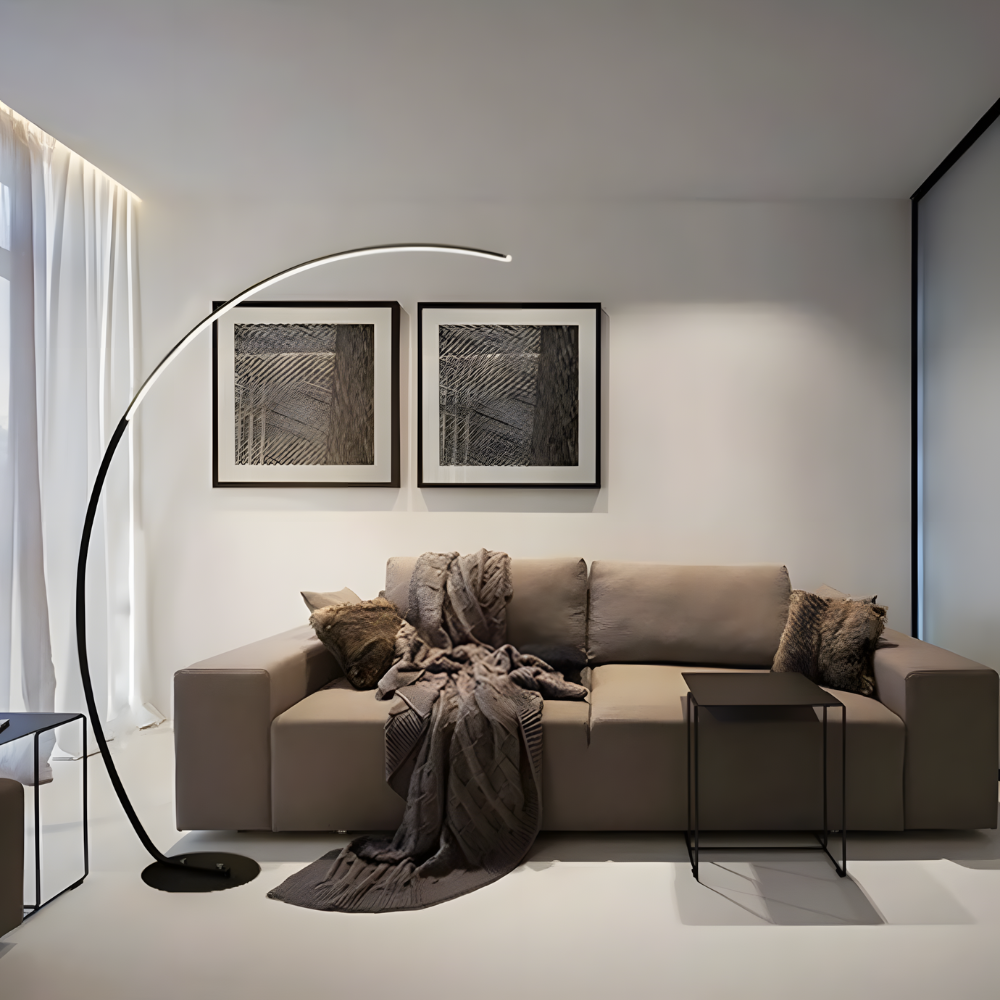 Lampadaire LED aluminium éclairage haut et bas – Nørlys — vue de trois quarts