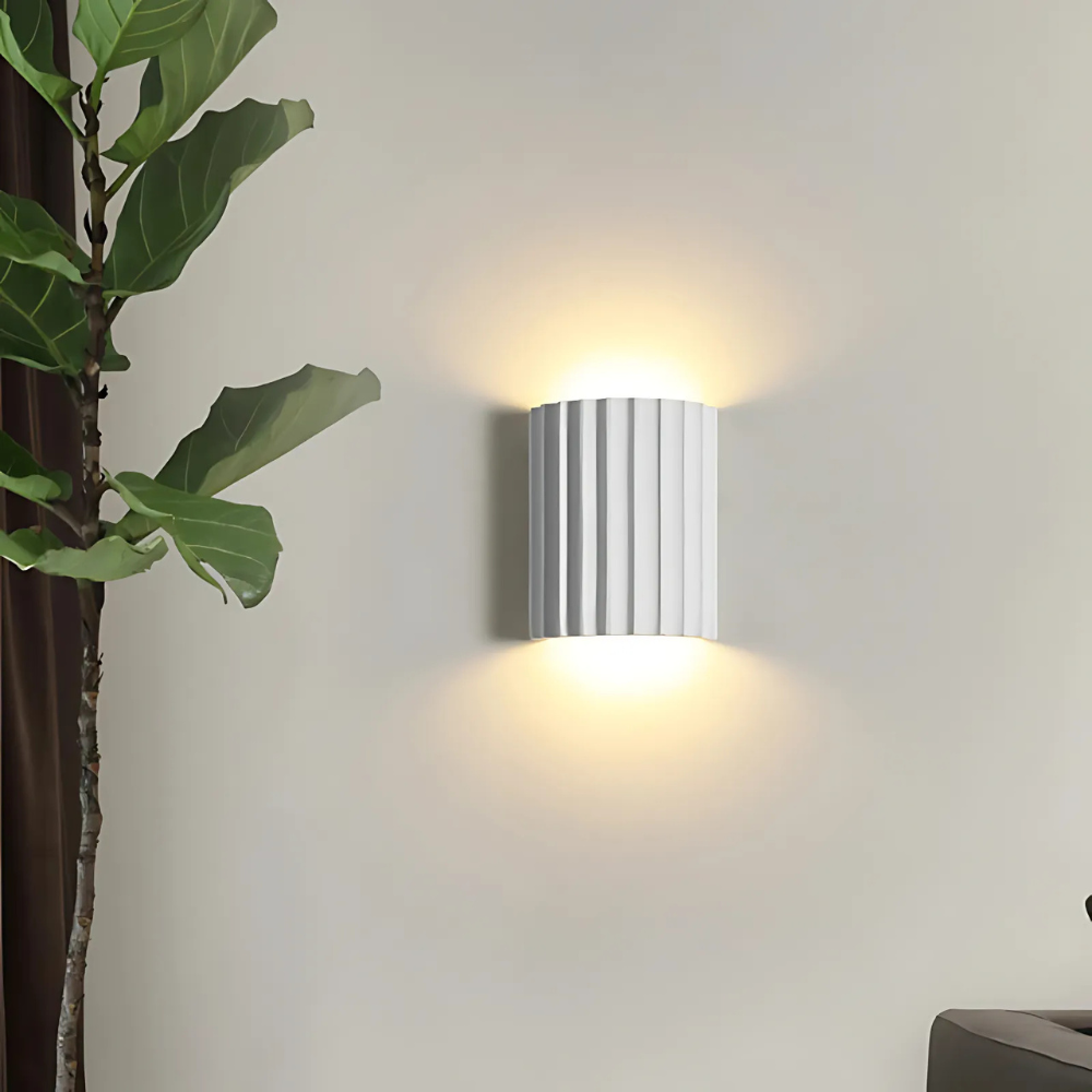 Applique murale au design ondulé pour couloir – LumiWave — dimensions et cotes