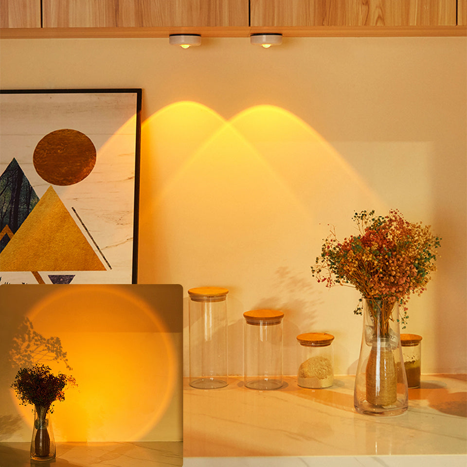 Lampe d'appoint sans fil à piles AAA, 5 teintes – SolGlow — vue de profil