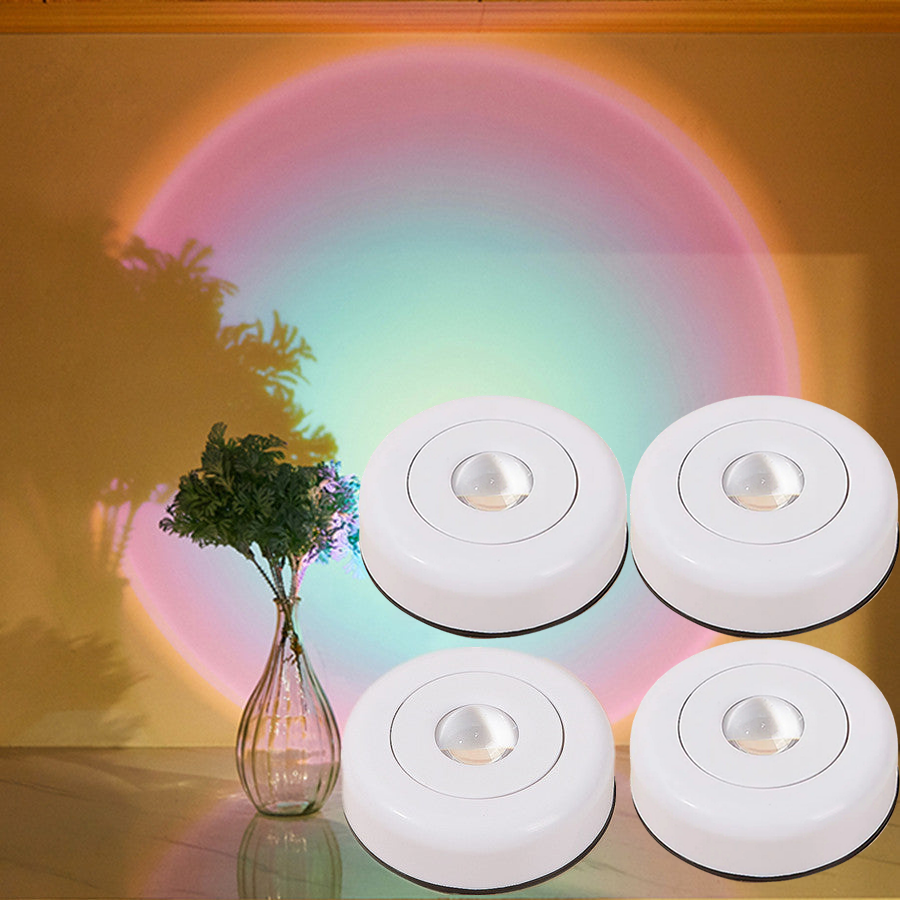 Lampe d'appoint sans fil à piles AAA, 5 teintes – SolGlow — vue de dessous (2)