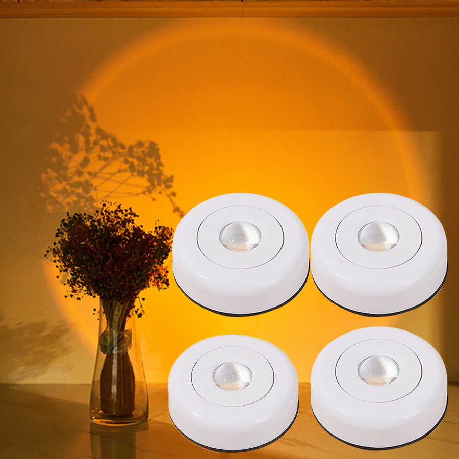 Lampe d'appoint sans fil à piles AAA, 5 teintes – SolGlow — allumé en situation (2)
