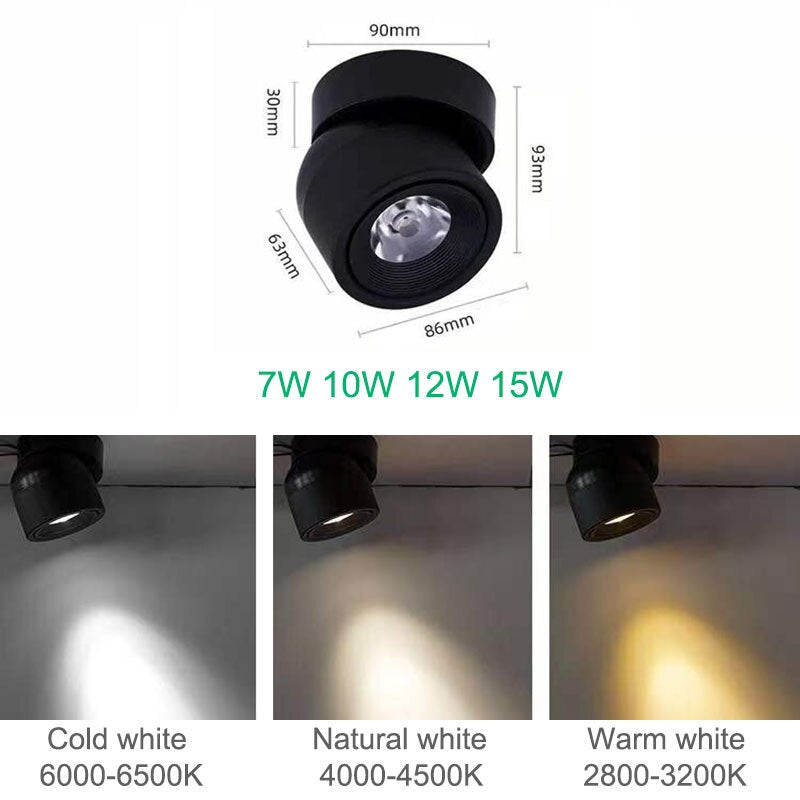 Spot LED orientable 340° en aluminium sablé – NordicLuxe — vue de trois quarts