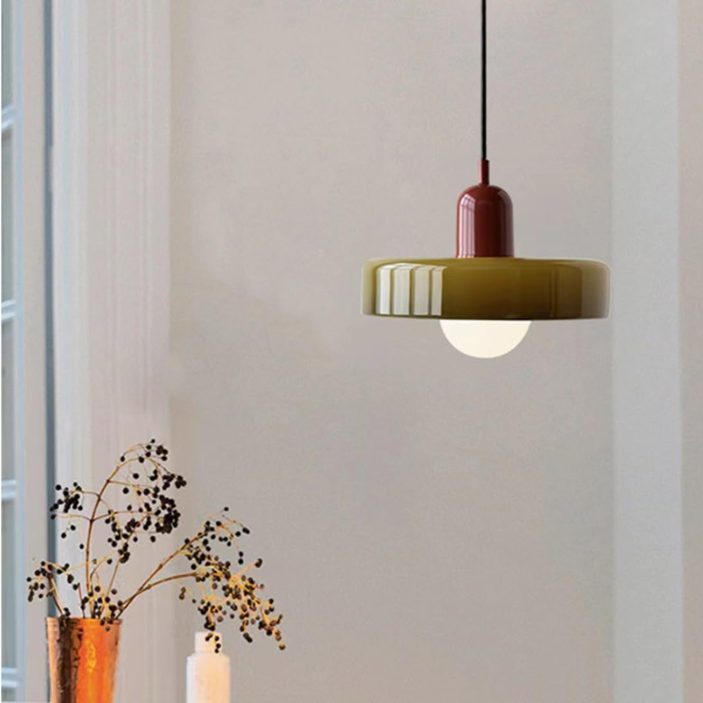 Plafonnier design classique à hauteur réglable – HaloLuxe — vue de dessous