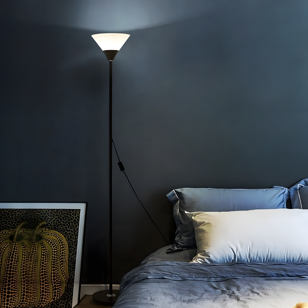 Lampadaire minimaliste métal éclairage indirect 146 cm – Orvia — dimensions et cotes (2)
