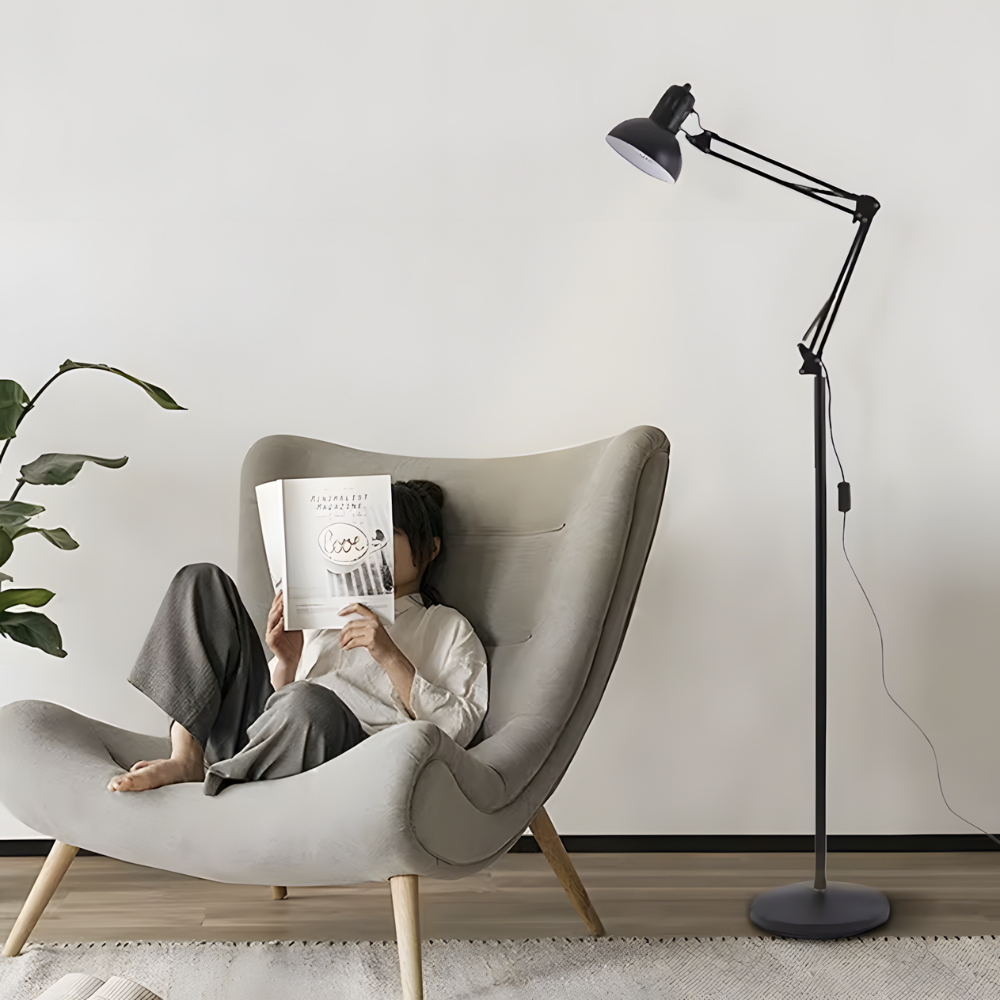 Lampadaire à bras articulé 360° en métal E27 – Arthel