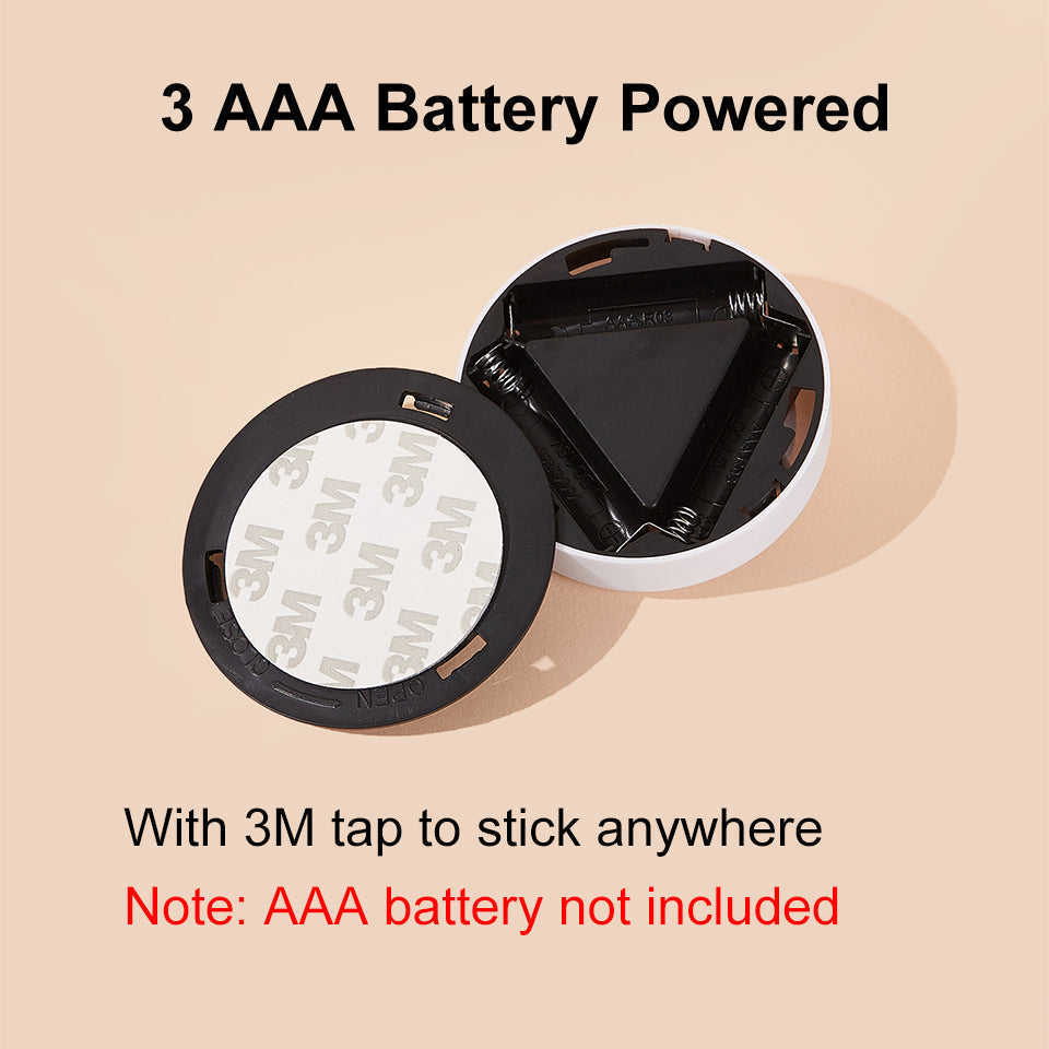 Lampe d'appoint sans fil à piles AAA, 5 teintes – SolGlow — mise en situation dans la pièce