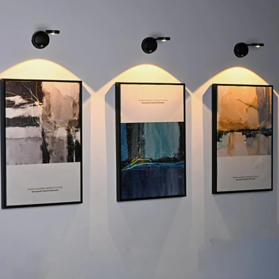 Applique murale LED rechargeable détecteur de mouvement – LumiSense — vue de dessous