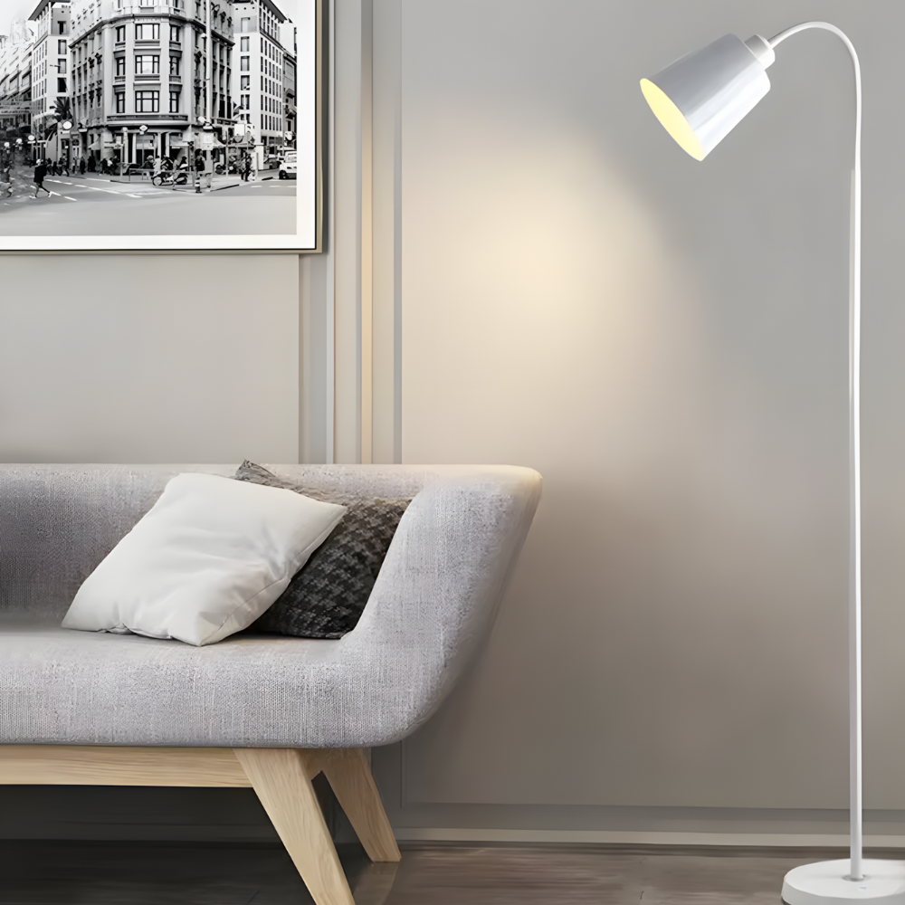 Lampadaire LED à bras flexible en métal 150 cm – Oriya — vue de face