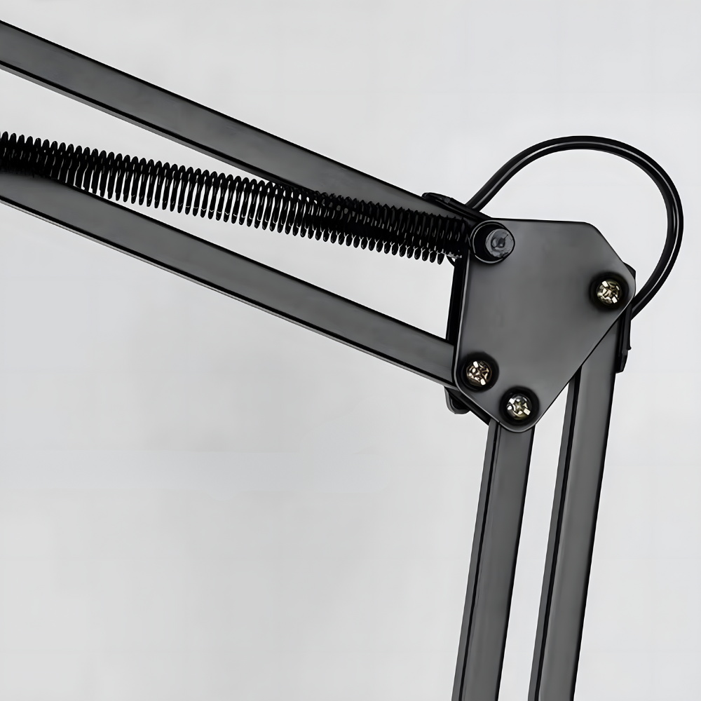 Lampadaire à bras articulé 360° en métal E27 – Arthel — mise en situation dans la pièce