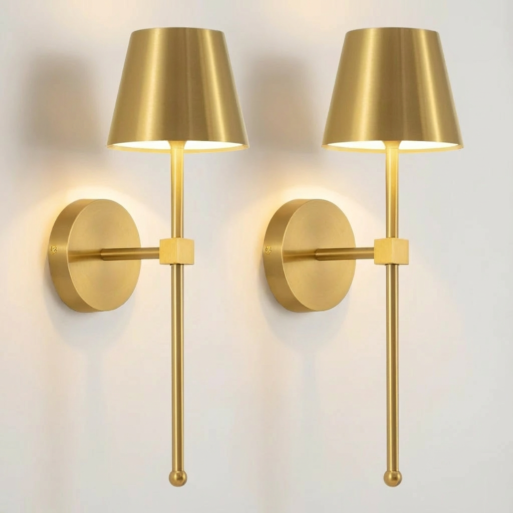Appliques murales LED sans fil dimmables lot de 2 – Axelia — mise en situation dans la pièce
