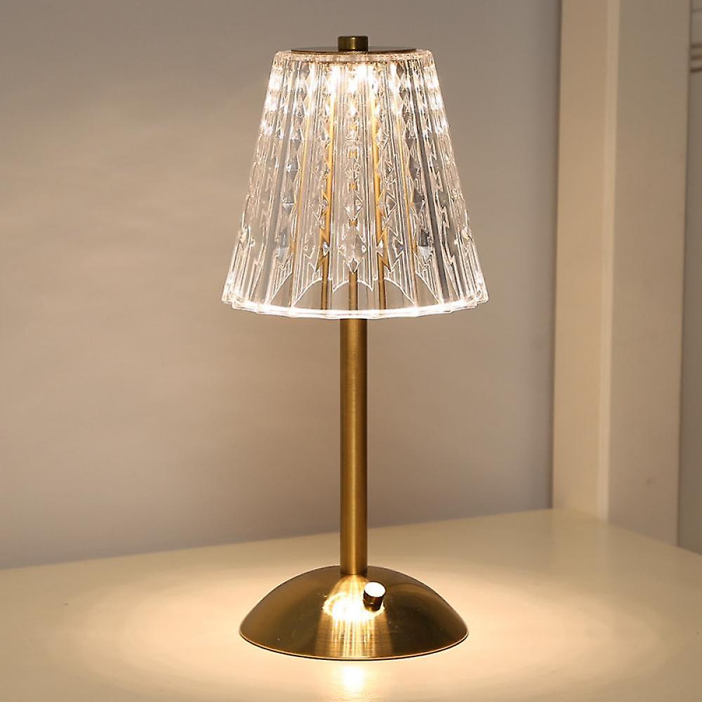Lampe à poser en cristal et métal, tactile – CrystalGlow — détail de la finition