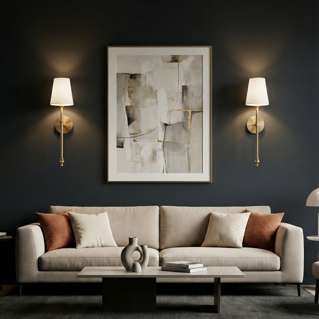 Applique murale LED rechargeable sans fil 50 cm – Sylene — vue de face