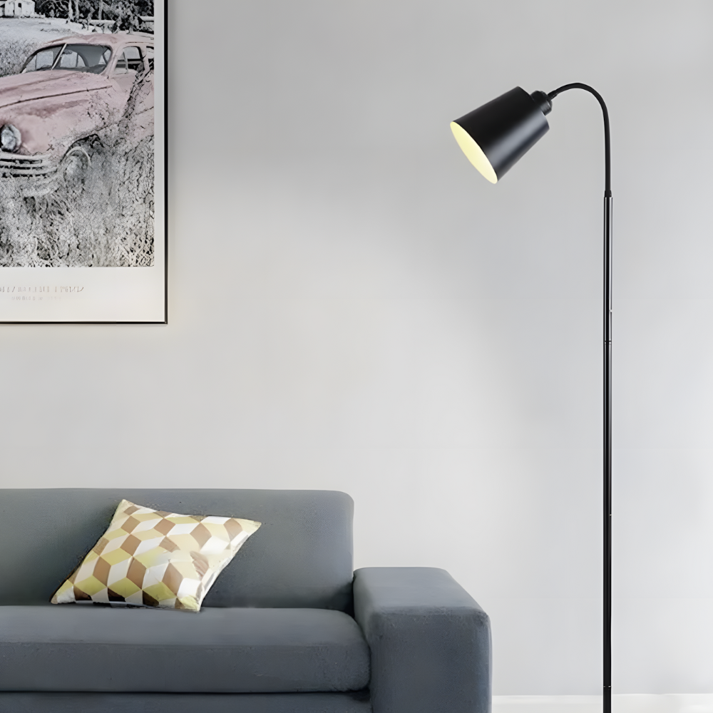 Lampadaire LED à bras flexible en métal 150 cm – Oriya — détail de la finition (2)