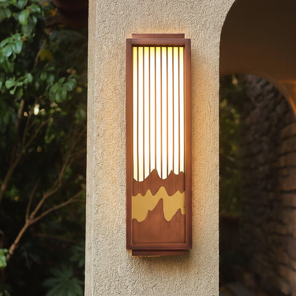 Applique murale extérieure LED inox design épuré – Anvia — vue de face