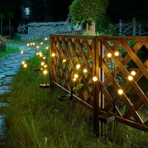 Borne de jardin solaire IP65 en ABS, 75 cm – Vuurvliegjes — vue de profil