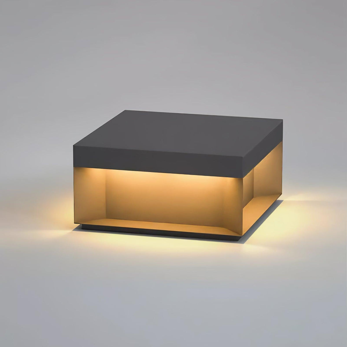 Borne de jardin LED métal sablé IP65 – filaire ou solaire — dimensions et cotes (4)