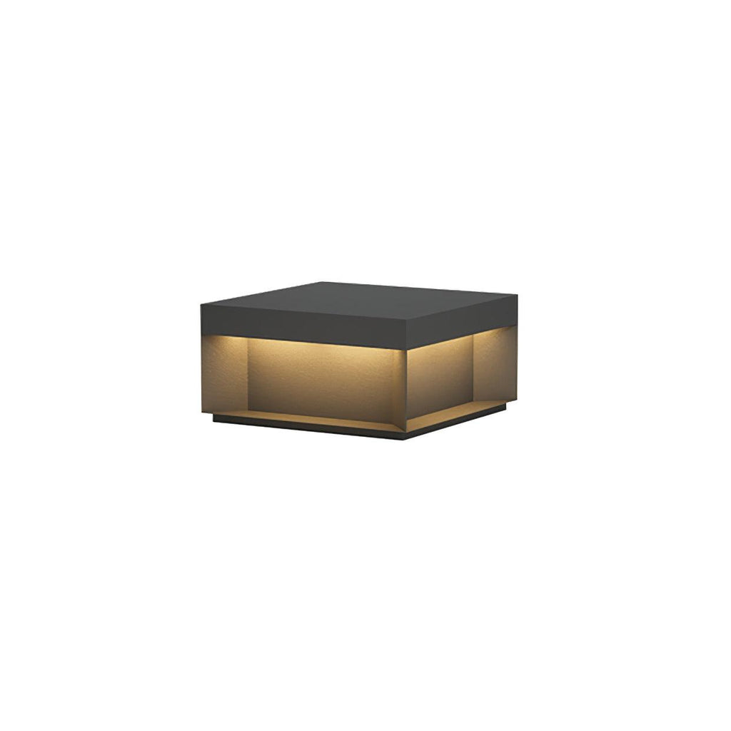 Borne de jardin LED métal sablé IP65 – filaire ou solaire — détail de la finition (7)