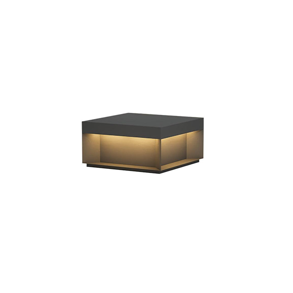 Borne de jardin LED métal sablé IP65 – filaire ou solaire — détail de la matière (6)