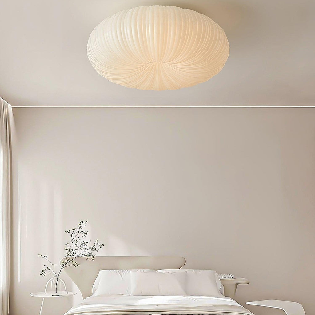 Plafonnier LED dimmable avec télécommande métal et plastique — vue de dessous