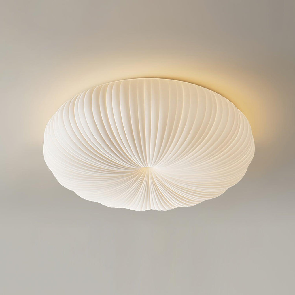 Plafonnier LED dimmable avec télécommande métal et plastique — détail de la matière