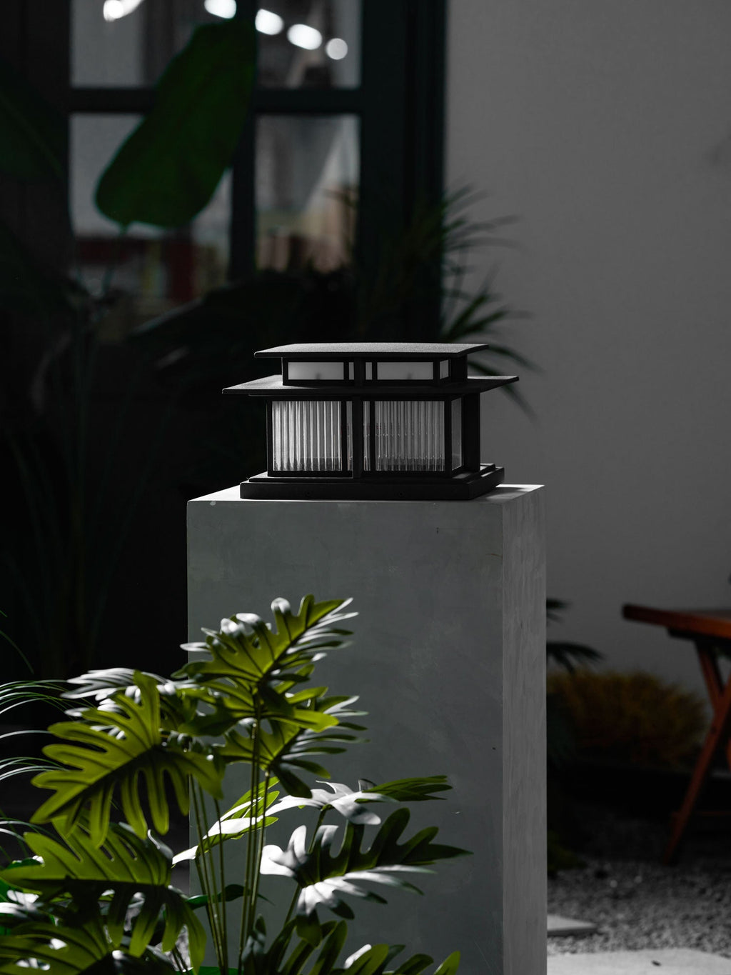 Borne de jardin LED IP65 corps sablé anti-UV – Boilyn — dimensions et cotes (5)