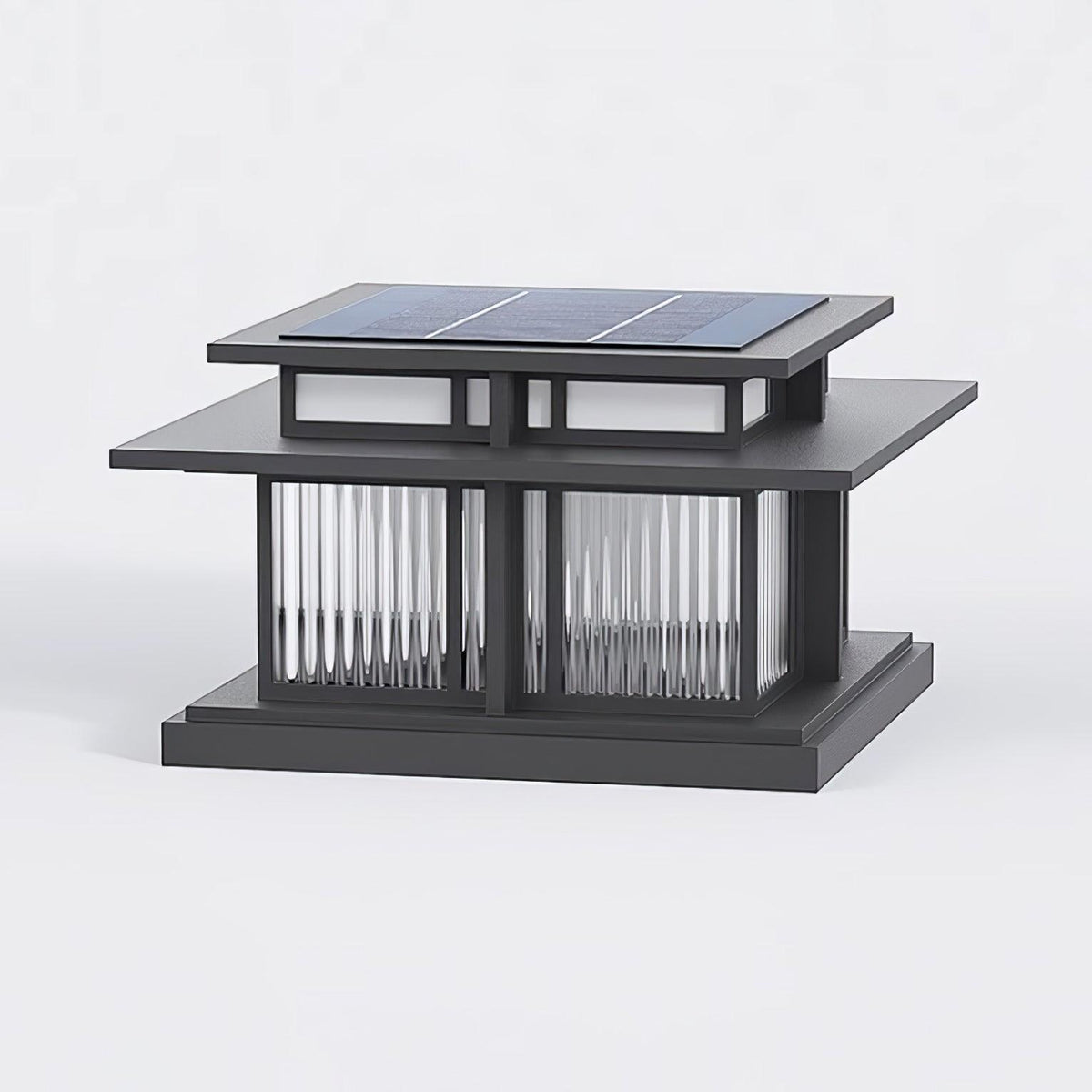 Borne de jardin solaire IP65 acrylique dépoli – Boilyn — détail du système de fixation