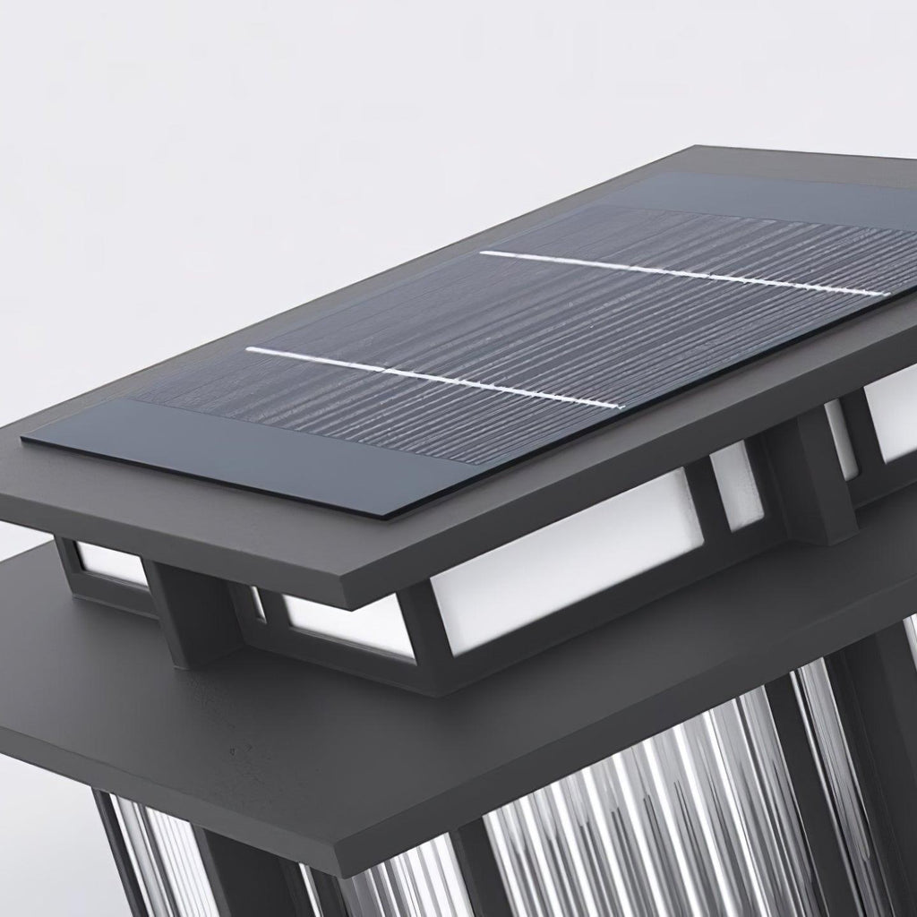 Borne de jardin solaire IP65 acrylique dépoli – Boilyn — détail de la matière