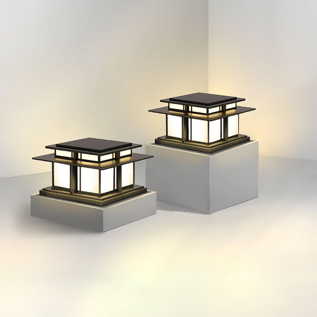 Borne de jardin LED IP65 corps sablé anti-UV – Boilyn — détail de la finition