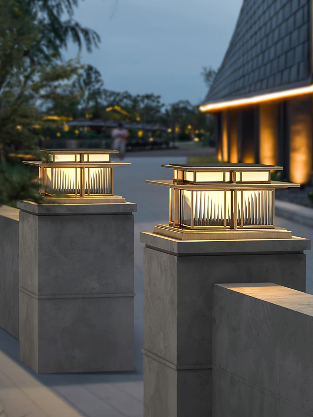 Borne de jardin LED IP65 corps sablé anti-UV – Boilyn — vue de dessous