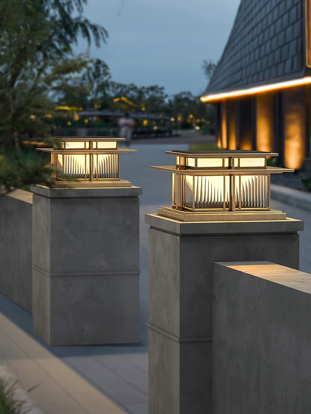 Borne de jardin LED IP65 corps sablé anti-UV – Boilyn — vue de dessous (3)