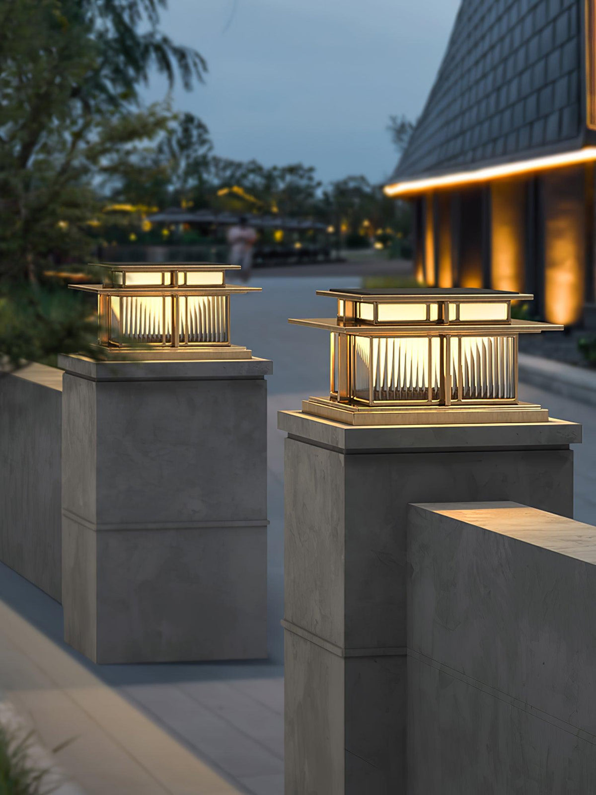 Borne de jardin LED IP65 corps sablé anti-UV – Boilyn — vue de dessous (3)