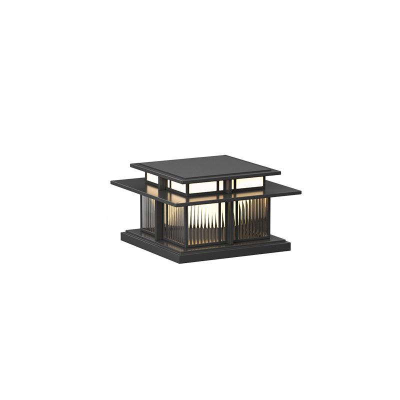 Borne de jardin LED IP65 corps sablé anti-UV – Boilyn — détail du système de fixation (3)