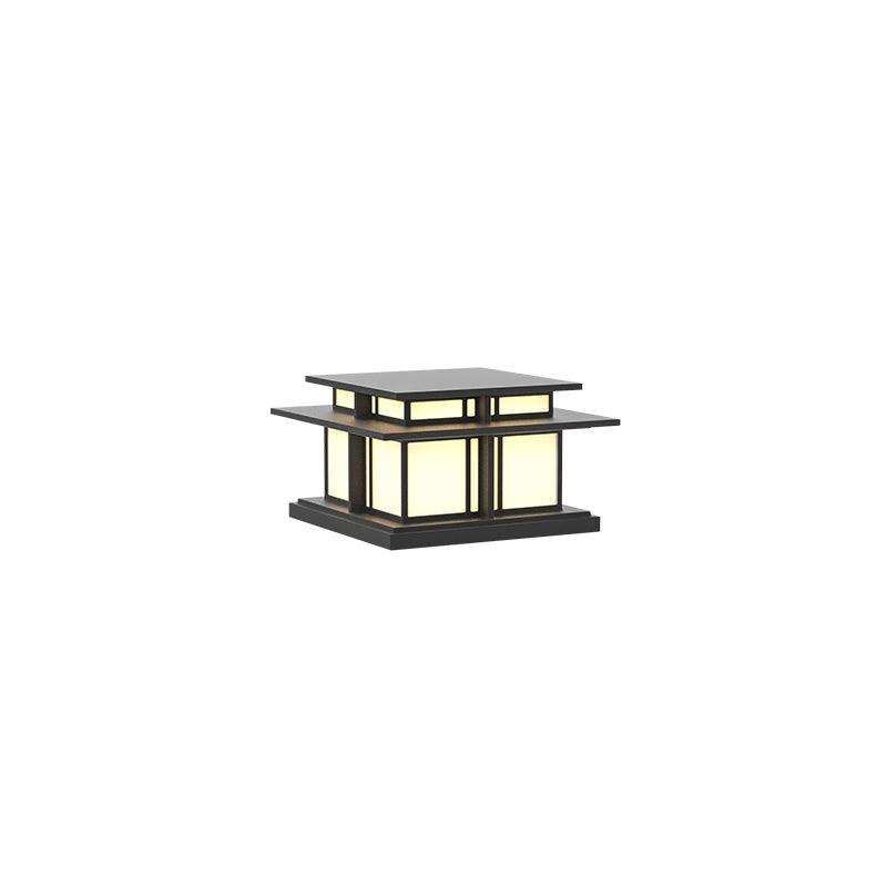 Borne de jardin LED IP65 corps sablé anti-UV – Boilyn — vue de profil (4)