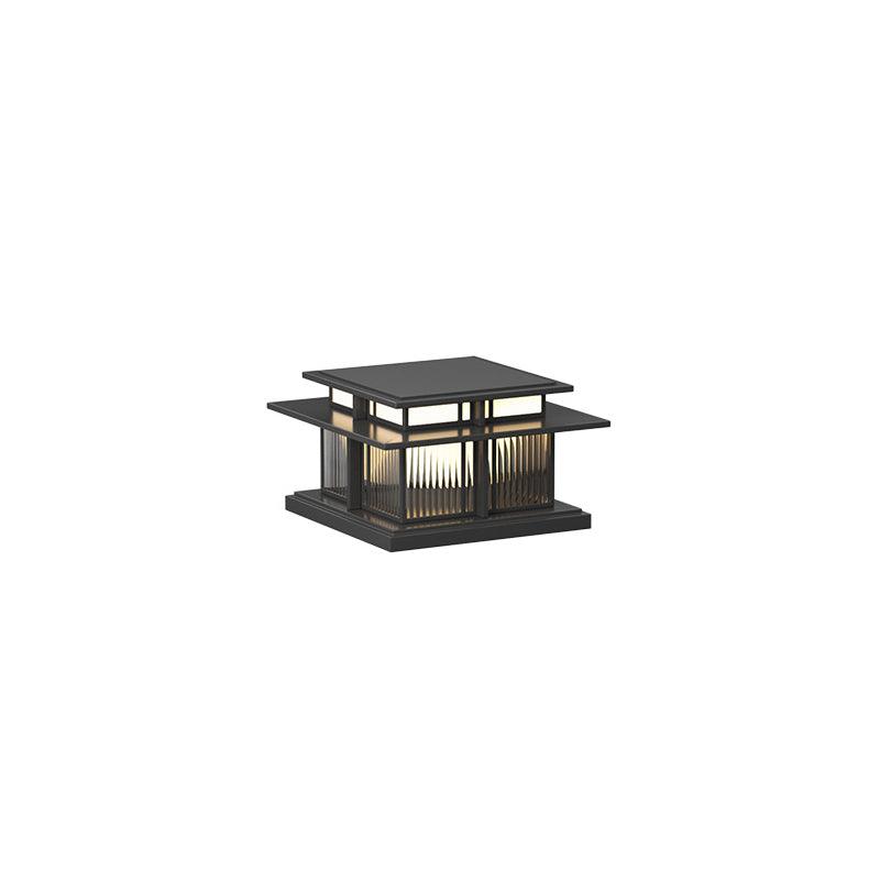 Borne de jardin LED IP65 corps sablé anti-UV – Boilyn — vue de trois quarts (4)