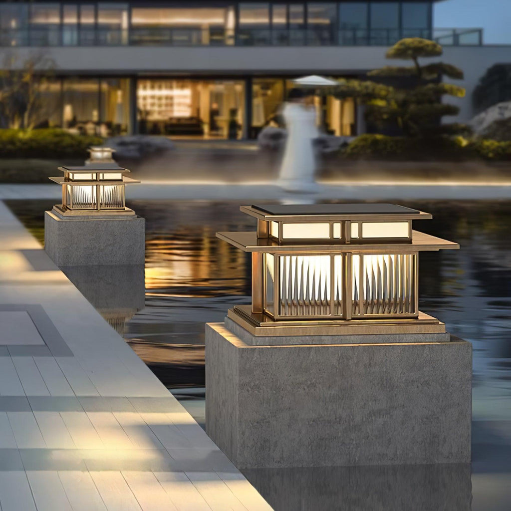 Borne de jardin LED IP65 corps sablé anti-UV – Boilyn — détail de la matière