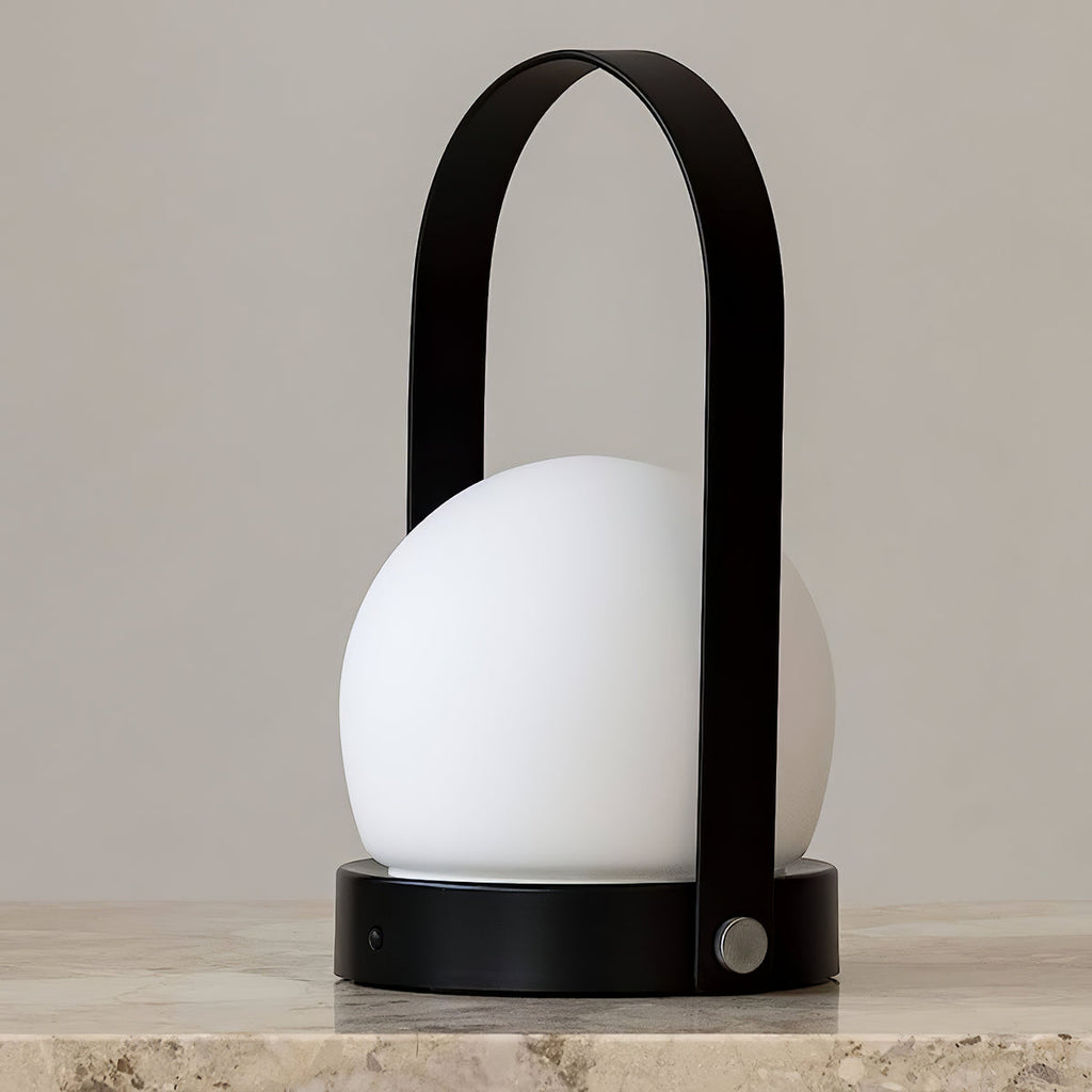 Lampe à poser sans fil rechargeable à poignée – Carrie — détail de la finition (6)