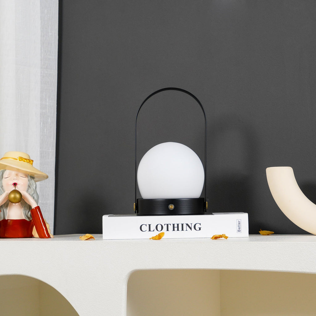 Lampe à poser sans fil rechargeable à poignée – Carrie — détail du système de fixation (2)