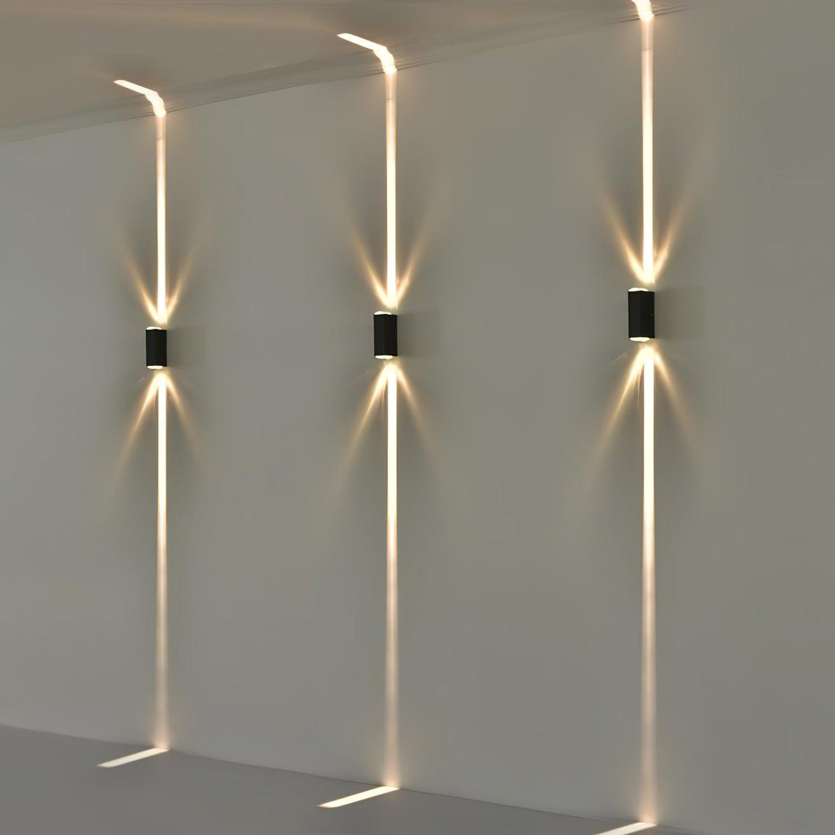 Applique murale cylindrique LED métal – intérieur et extérieur — détail de la finition