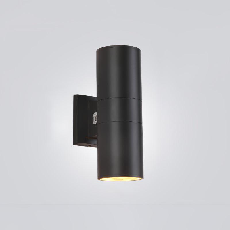 Applique murale cylindrique LED métal – intérieur et extérieur — vue de profil (3)