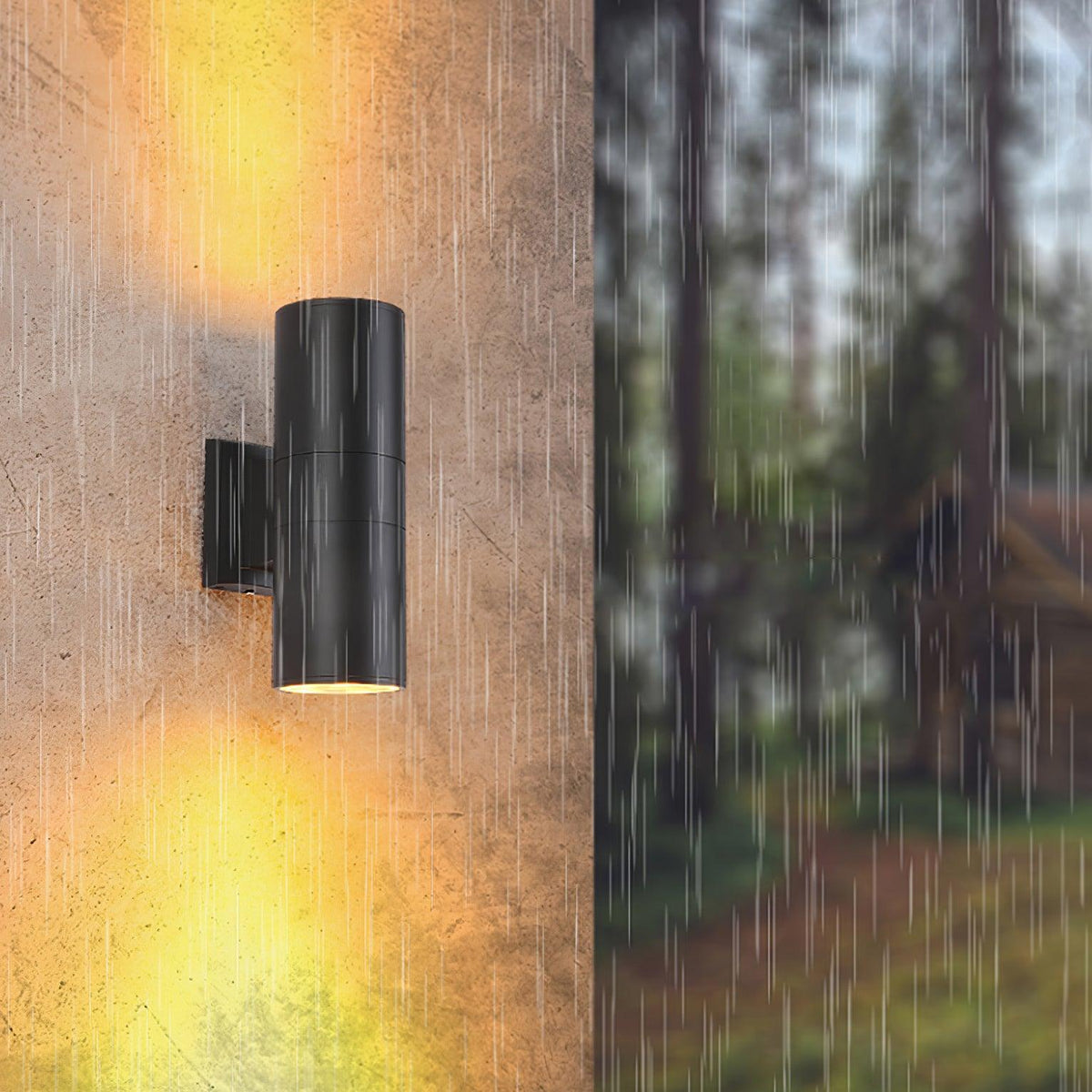 Applique murale cylindrique LED métal – intérieur et extérieur — dimensions et cotes (2)