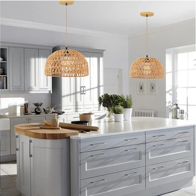 Suspension en rotin ajouré 3 tailles et 3 coloris – Kanaé — détail de la matière
