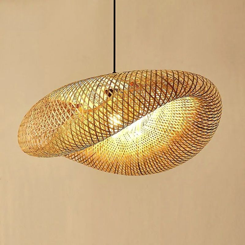 Suspension sculpturale en bambou tressé S à XXL – Oceïa